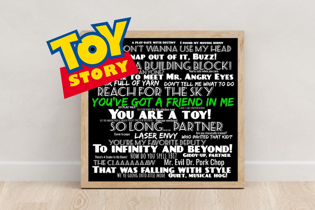 Toy Story Quotes Disney Pixar Poster Print Toy Story - Etsy