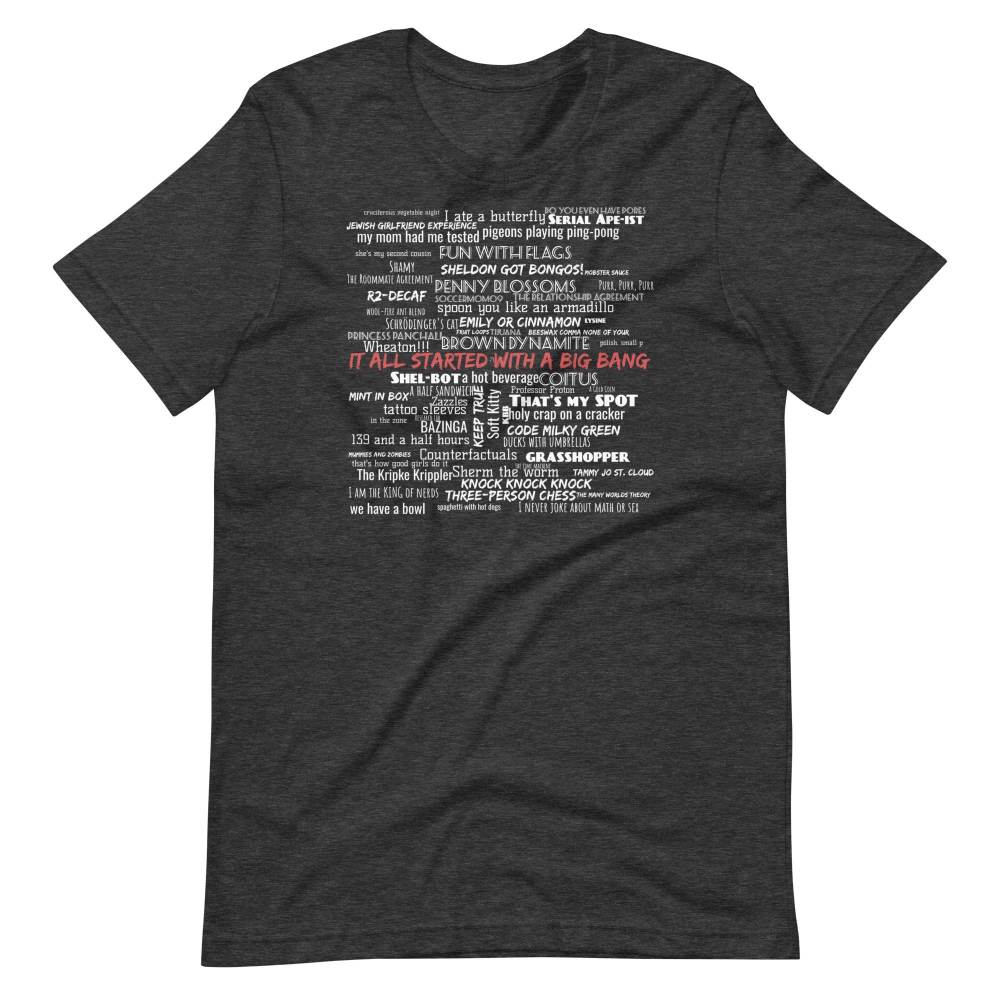 Ultimate BIG BANG THEORY T-shirt Tv Show Unisex T-shirt Big Bang Quotes ...