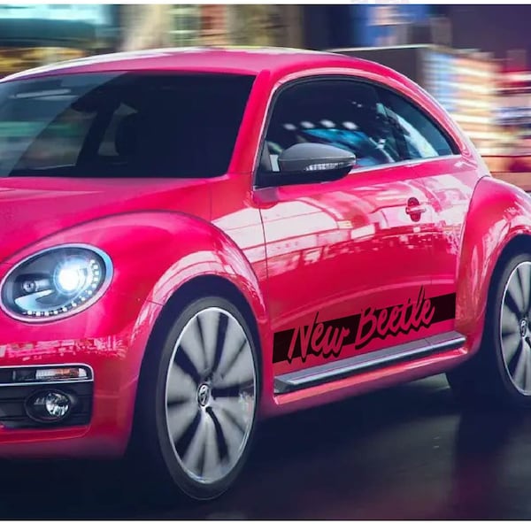 2 onderlichaamstrips compatibel met Volkswagen New Beetle choupette coccinelle VW herbie 53 Stickers Stickers REF-NB-BRUSH01