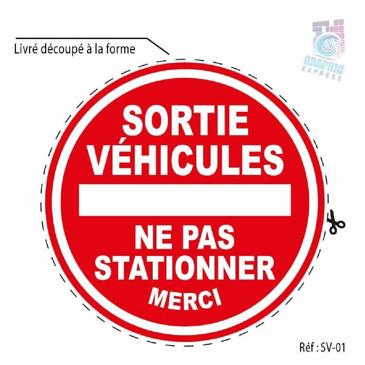sticker prohibited from parking - vehicle exit parking ban is01