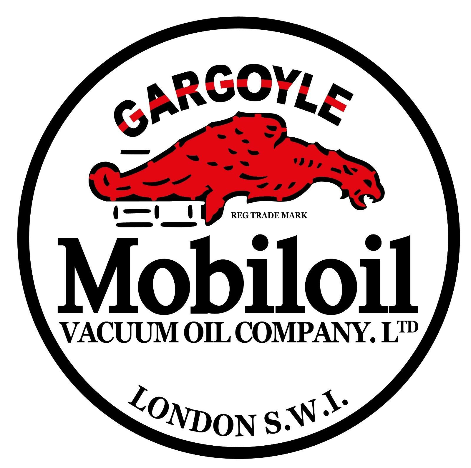 Polymer Sticker: Mobiloil Gargoyle Ref London Black Sticker ø 3 to 120 ...