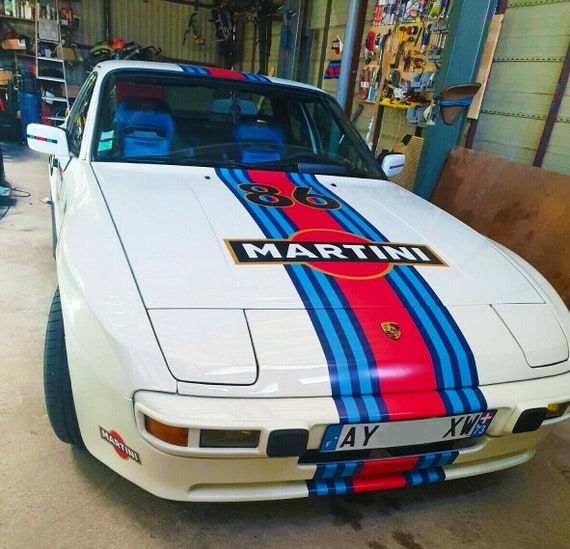 Porsche 924 & 944 Martini Racing Le Mans Stripe + Race Number of