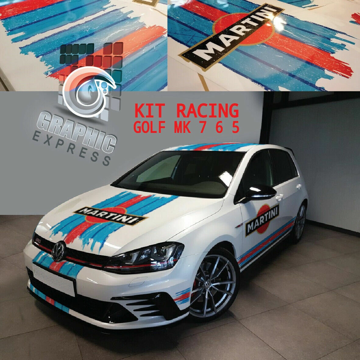 Kit Déco Martini Racing Pour Audi TT - Stickers Autocollants - Neuf