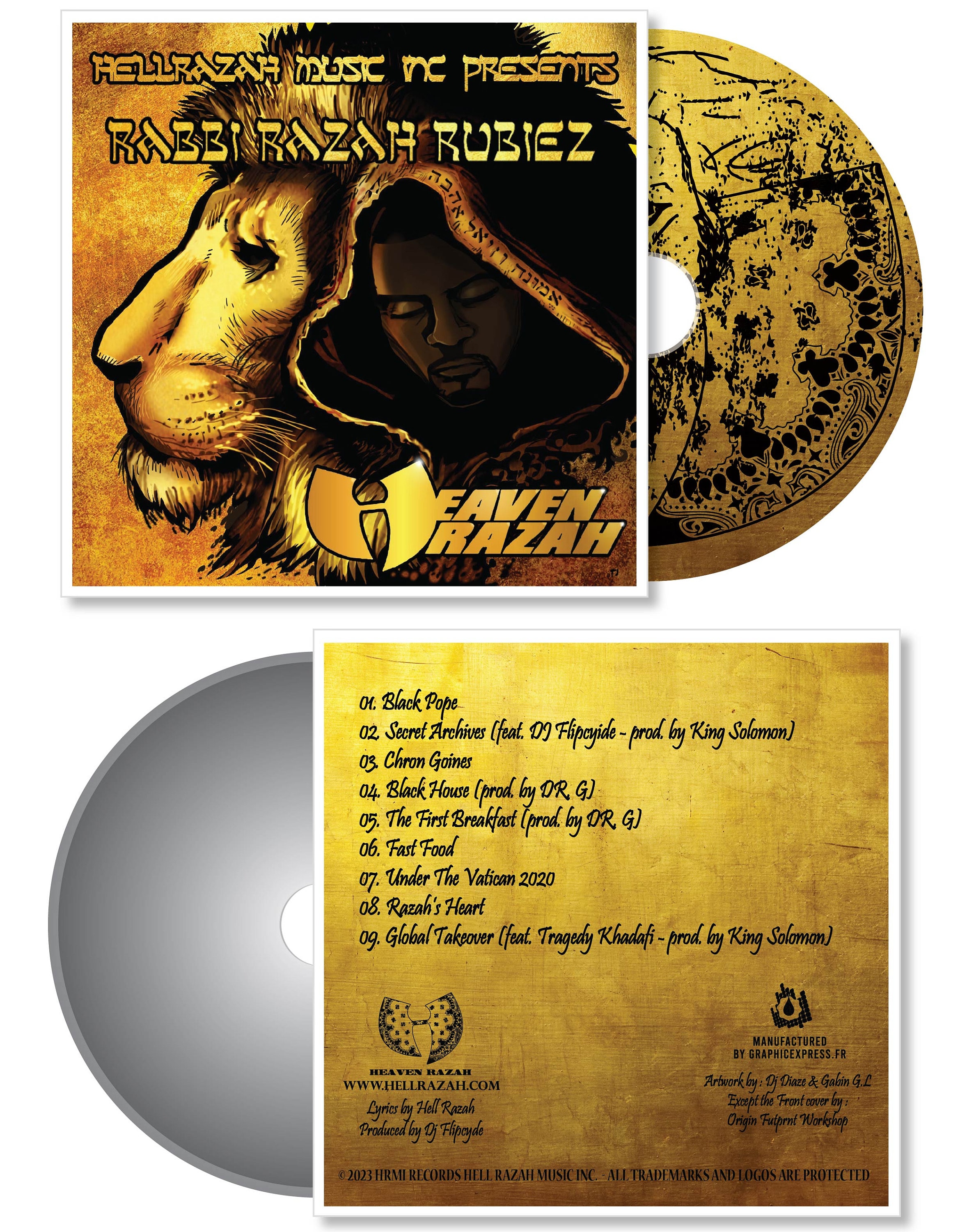 Heaven Razah - Rabbi Razah Rubiez Album Cd Collector - Wu Tang
