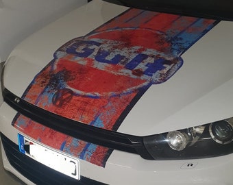 Martini Bonnet Vs Gulf Fusion Racing Stripes Compatible With Porsche and All Brands Le Mans