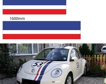 Choupette 53 – Vw-Käfer-Aufkleber – Herbie-Käfer-Set. Untere Karosseriestreifen
