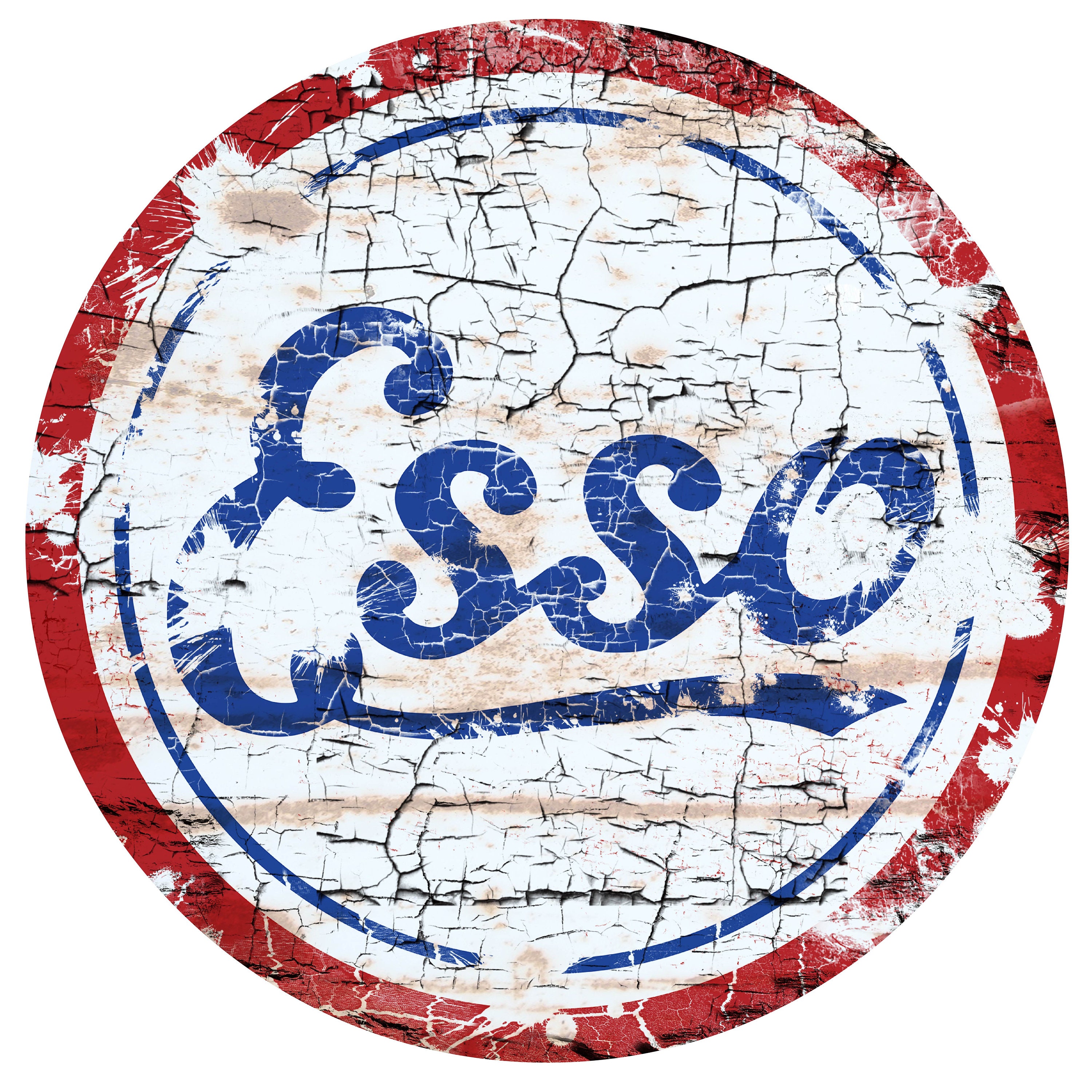 Polymer Sticker : Shell Red Rusty Sticker ø 3 à 120 Cm Racing Le Mans ...