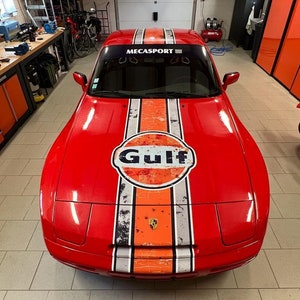 gulf kit compatible with porsche 944 or 924 sticker adaptable to all other le mans gdv2 racing vehicles