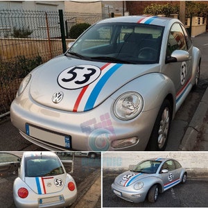 new beetle - herbie 53 deco cox - choupette - adesivi beetle compatibili volkswagen