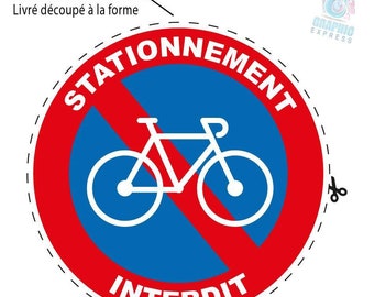 sticker prohibited for bicycles - bicycle parking ban isv-01