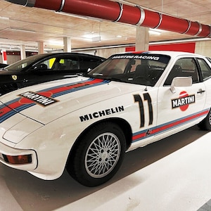 porsche 924 & 944 martini racing le mans stripe + race number of your choice