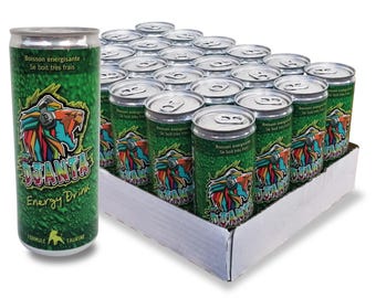 24 x Dosen Djanta 252 Energy Drink Dosen 250 ml nicht Monster Red Bull Burn Drink Energy C4 dunkel