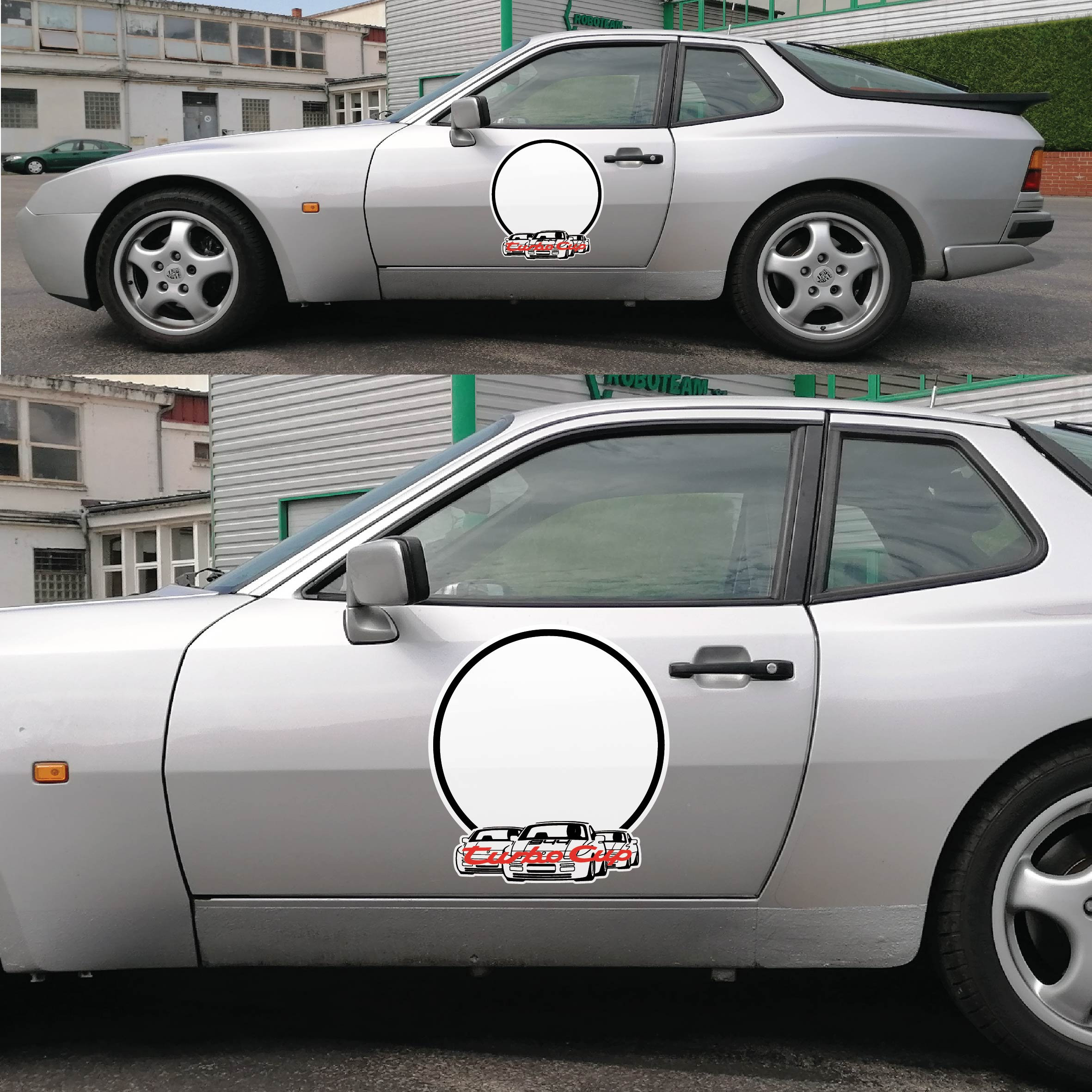 Monomer Sticker: Porsche 944 Turbo Cup Doors Number Vintage Black
