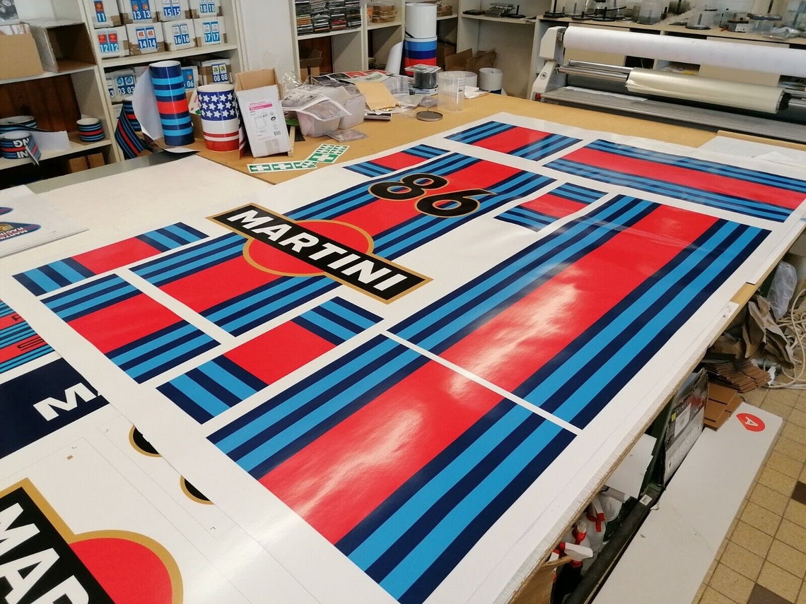 PORSCHE 924 & 944 MARTINI RACING Le Mans Stripe + numéro de course au