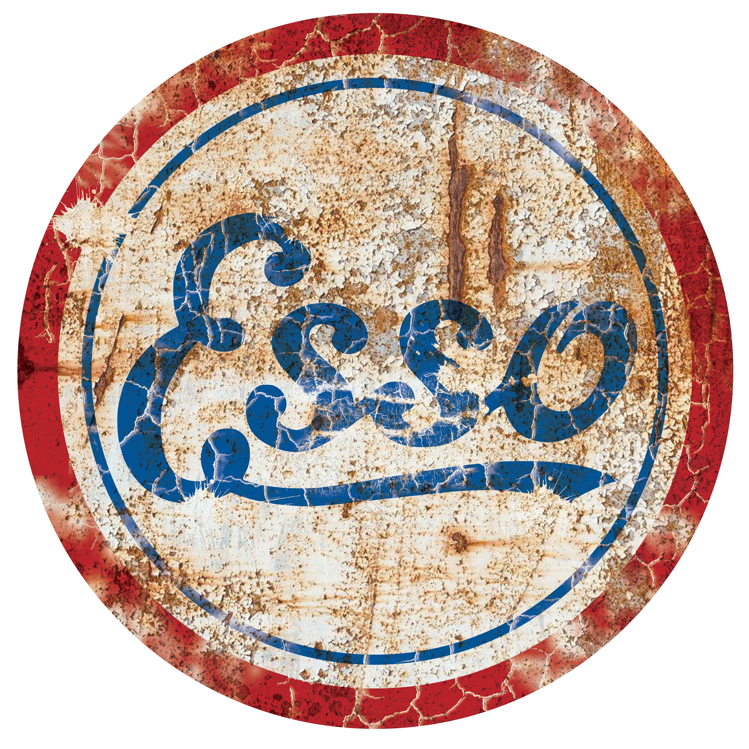 Polymer Sticker: Esso Rusty Sticker ø 3 to 120 Cm Racing Le Mans Herbie ...