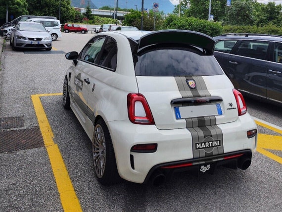 KIT DECO MARTINI FIAT 500 ABARTH NOIR & BLANC Sticker Autocollant Racing Le Mans EUR 195,00 - FR