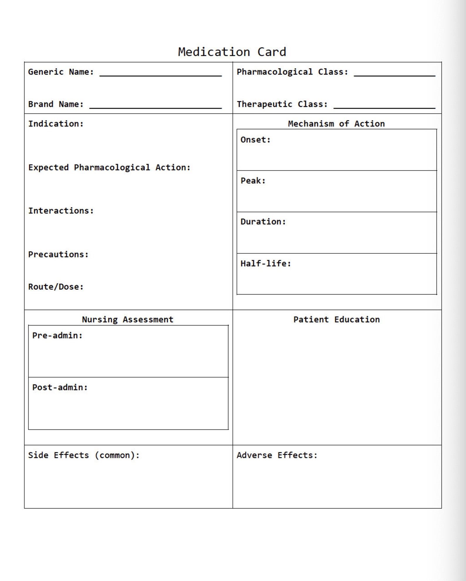 pharmacology-medication-template-and-medication-administration-etsy