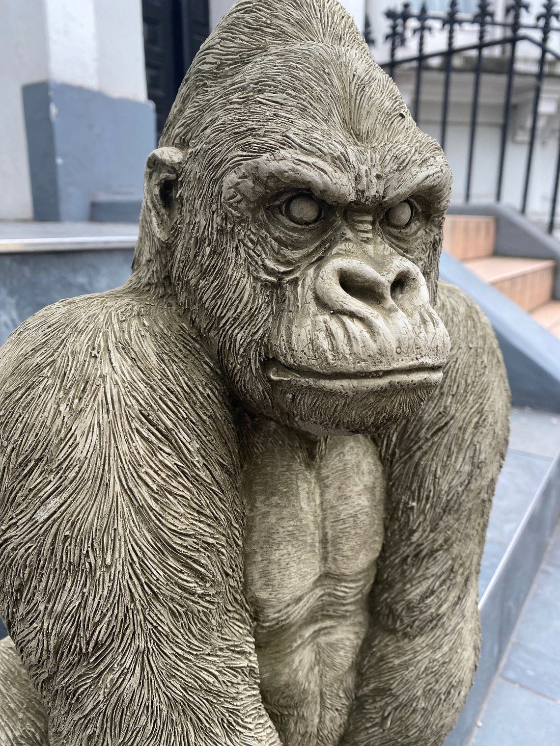 GORILLA STATUE 44 lb. Large Gorilla Art Gorilla ornament Etsy