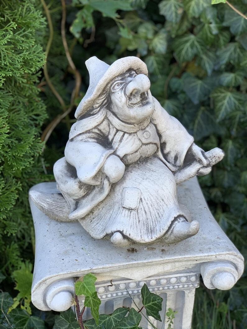 WITCH STATUE 17.6 lb. Witch Statue Witch Creepy Decor Witch Etsy