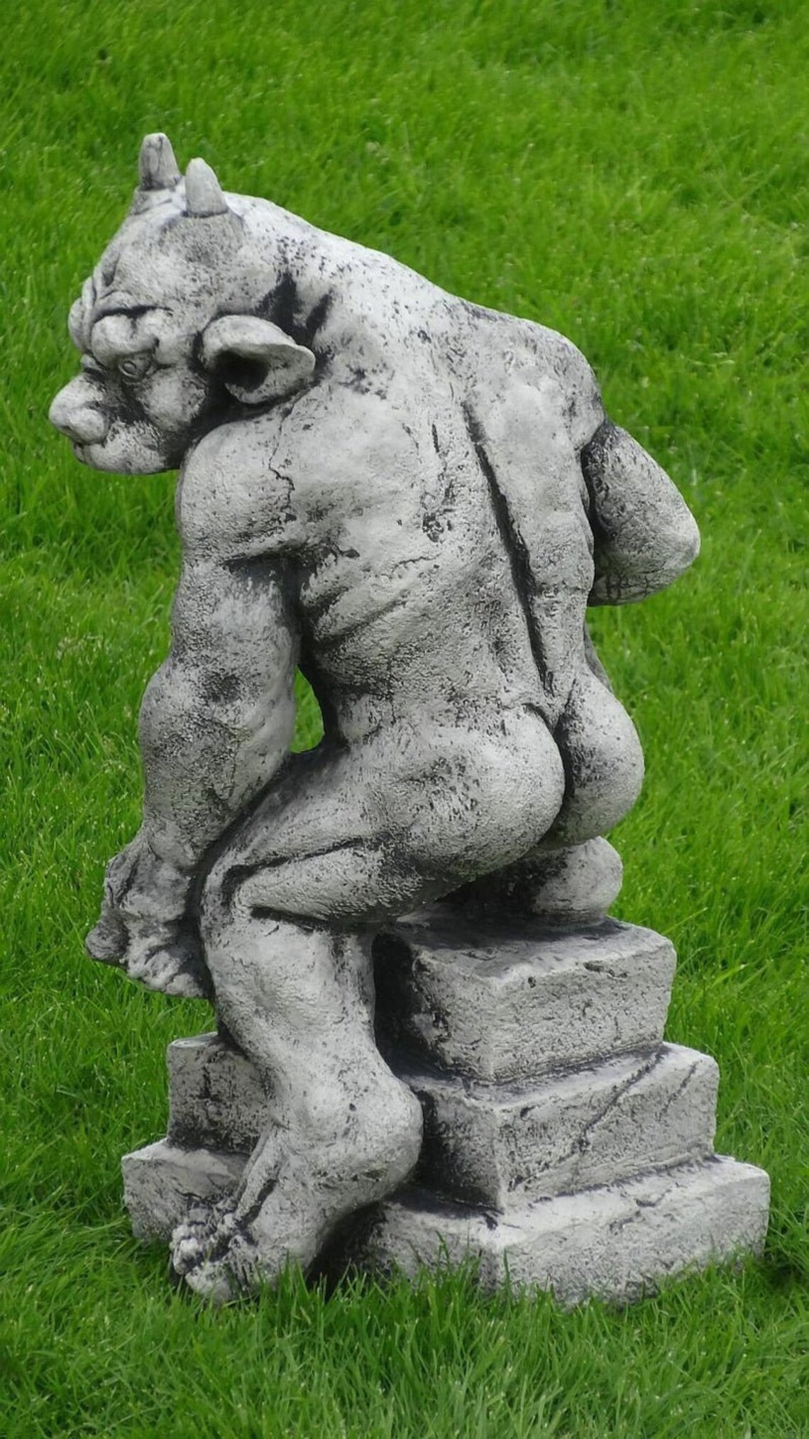 STONE GARGOYLE 55 lb. Gargoyle Statue Concrete Sculpture Etsy