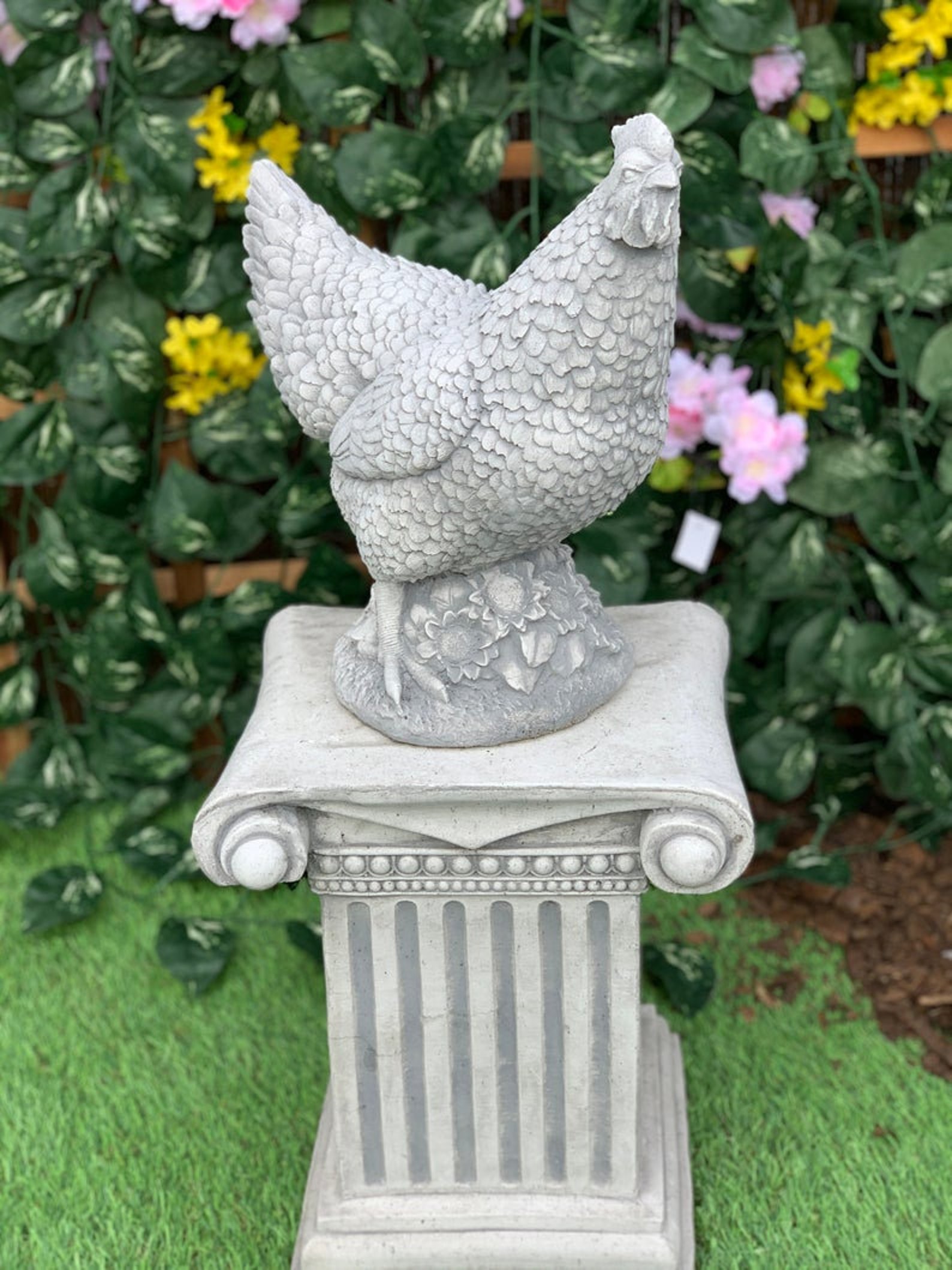 CHICKEN 28 lb. Concrete Chicken concrete statue rooster Etsy