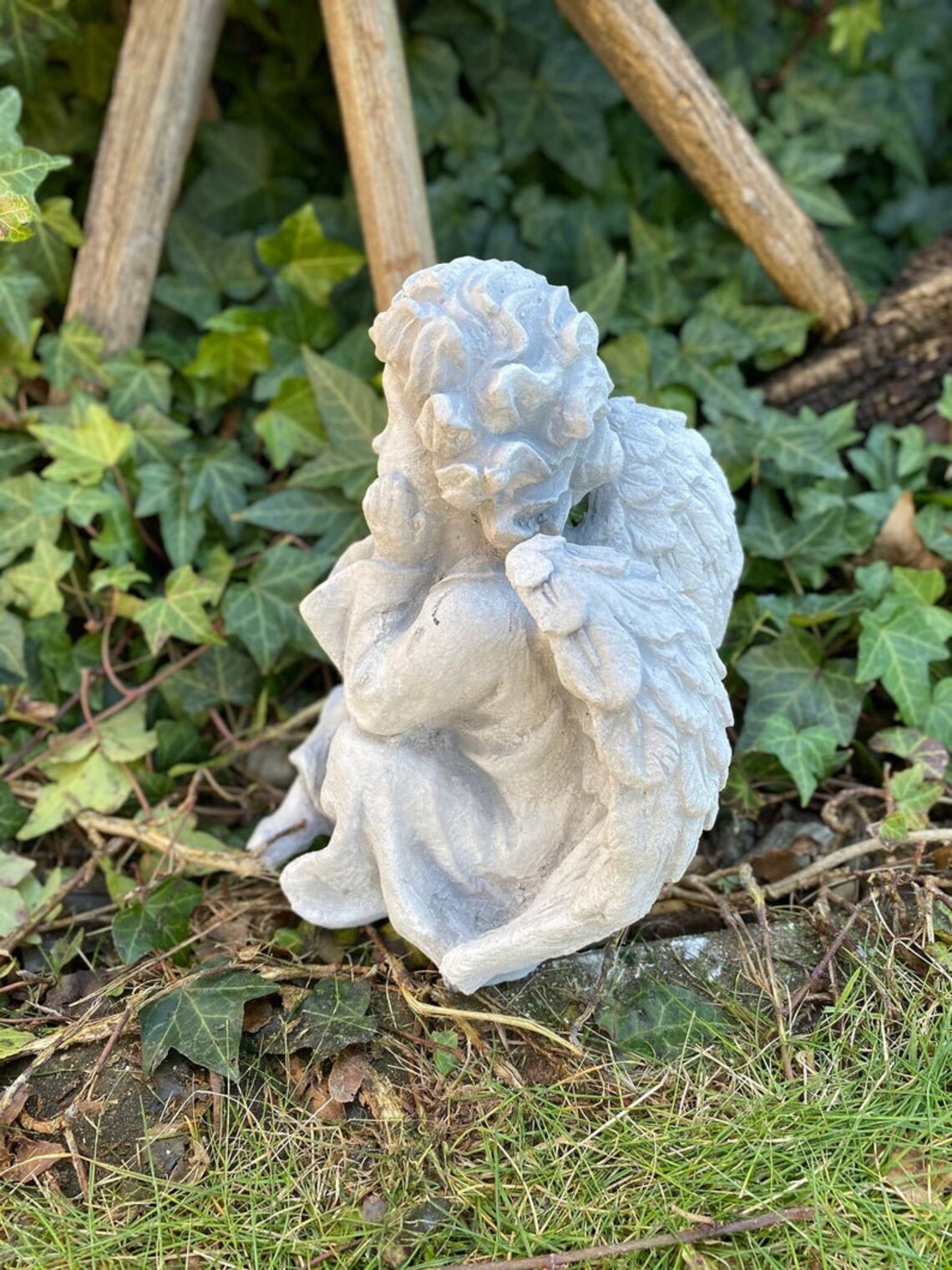 CUTE LITTLE ANGEL 9 lb. Outdoor Angel Stone Angels Memorial Etsy