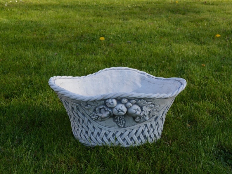 CEMENT FLOWER POT 20 lb. Concrete Vessel Concrete Planter | Etsy