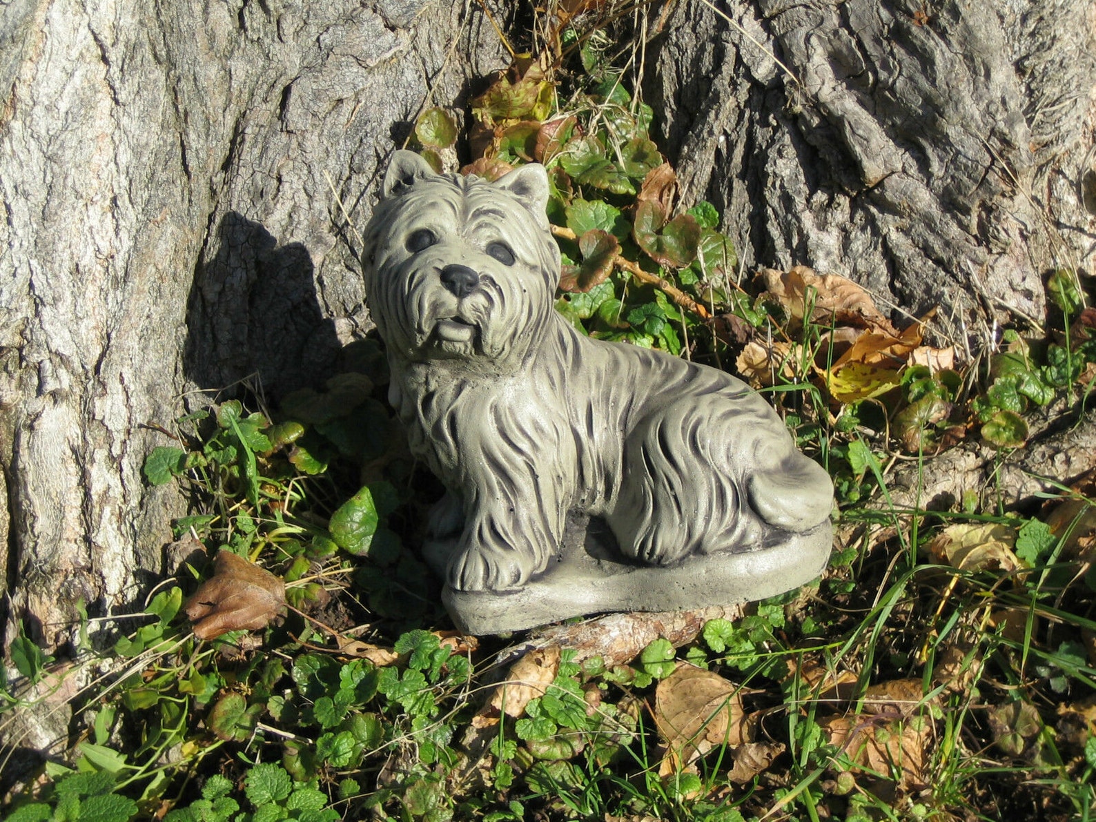 WESTIE STATUE DOG. Westie Memorial Garden decor concrete Etsy
