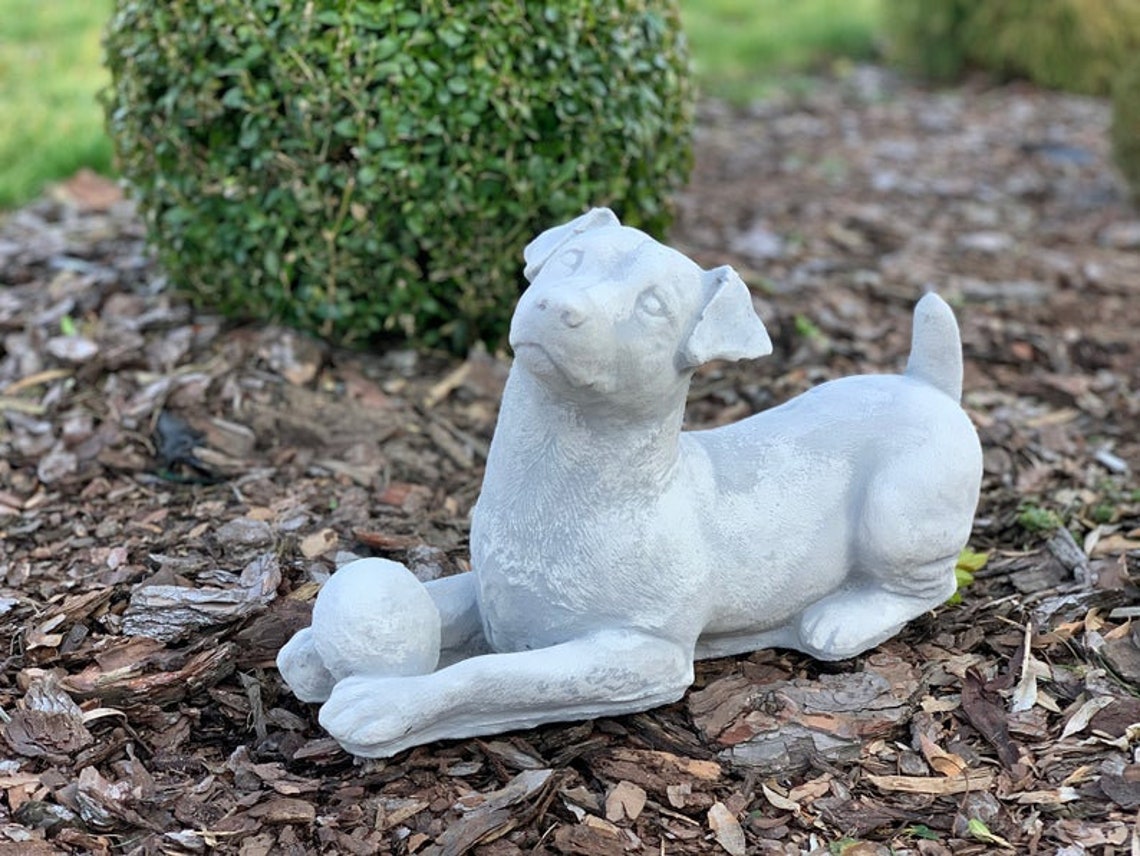 JACK RUSSELL 22 lb. Terrier Sculpture Hound Cement Statue Etsy