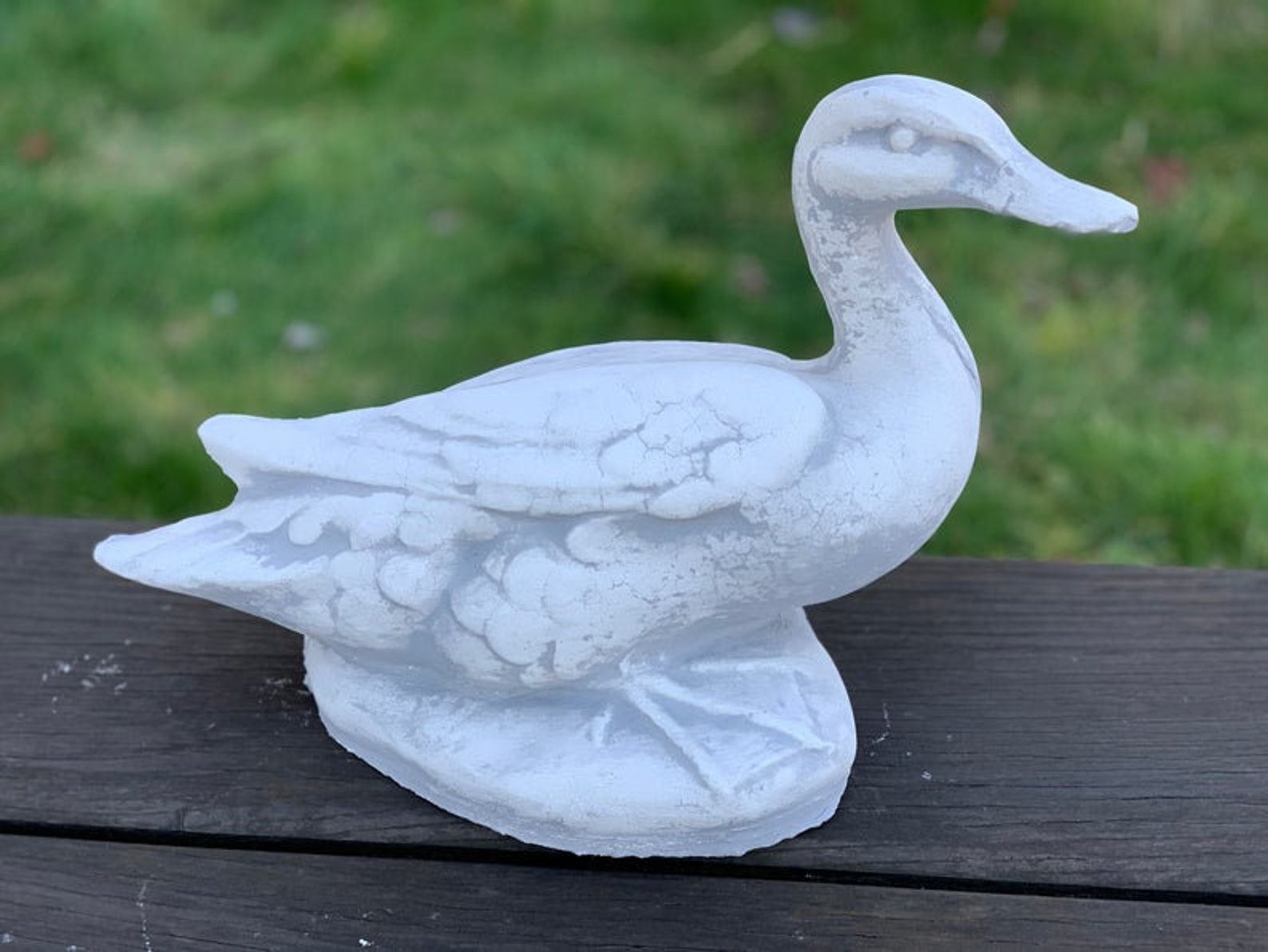 DUCK STATUE 13 lb. Duck Statue Over the garden wall Duck Etsy