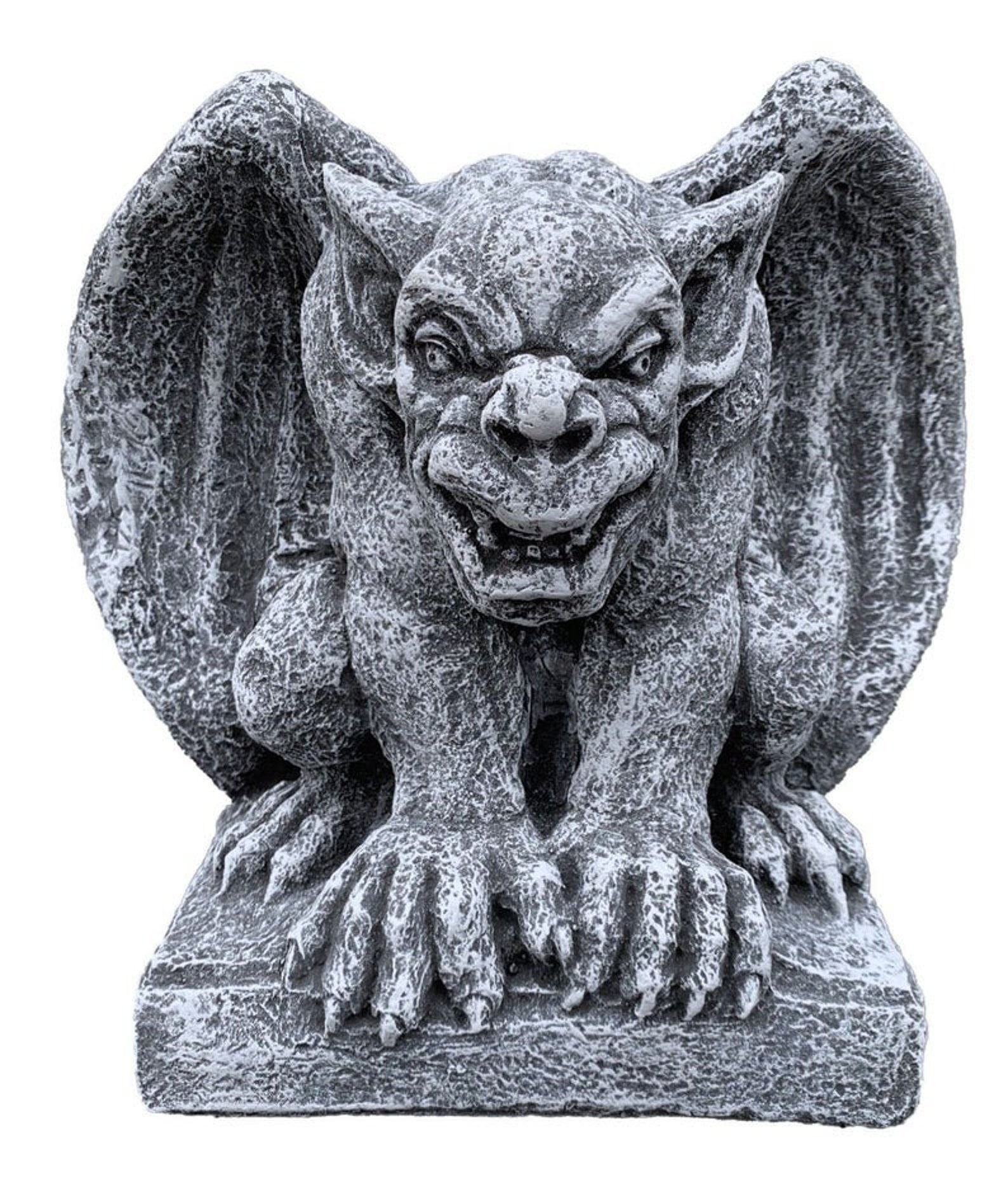 GARGOYLE 30 lb. Gargoyle dog Concrete statues Dog Gargoyle Etsy