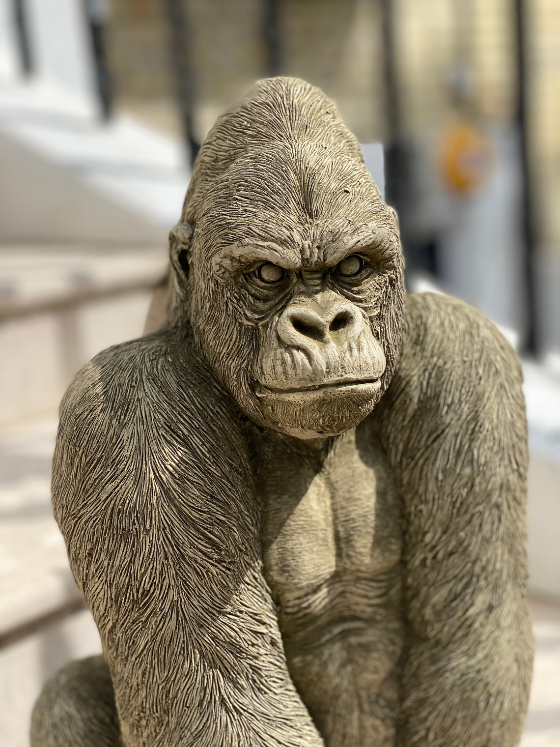 GORILLA STATUE 44 lb. Large Gorilla Art Gorilla ornament Etsy