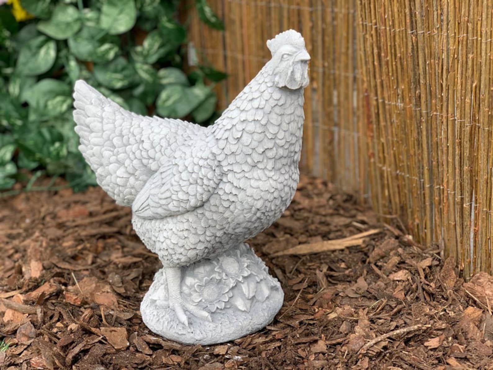 CHICKEN 28 lb. Concrete Chicken concrete statue rooster Etsy