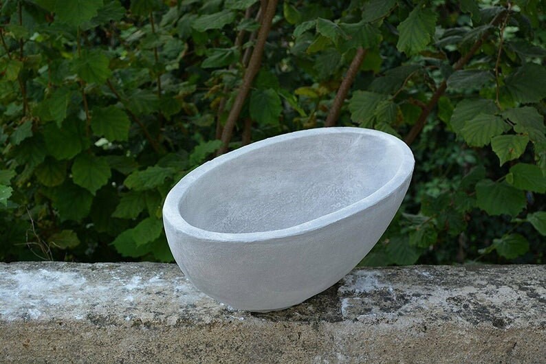 CEMENT FLOWER POT 46.3 lb. Concrete Vessel Concrete Planter | Etsy