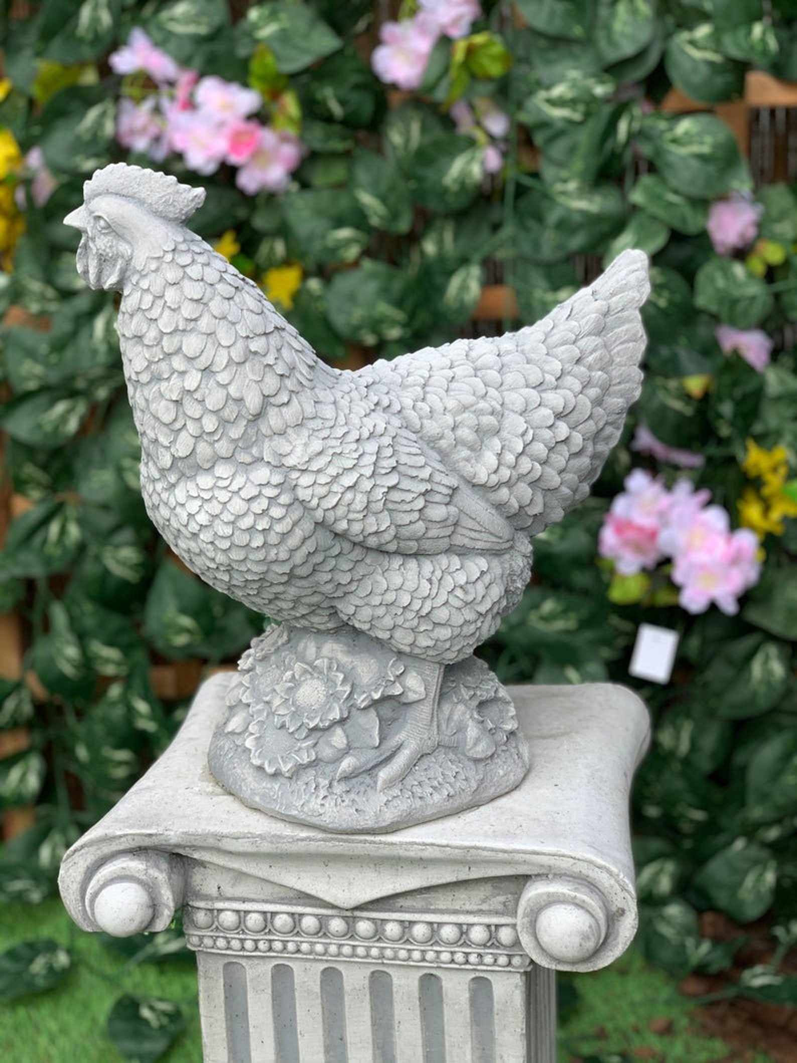 CHICKEN 28 lb. Concrete Chicken concrete statue rooster Etsy