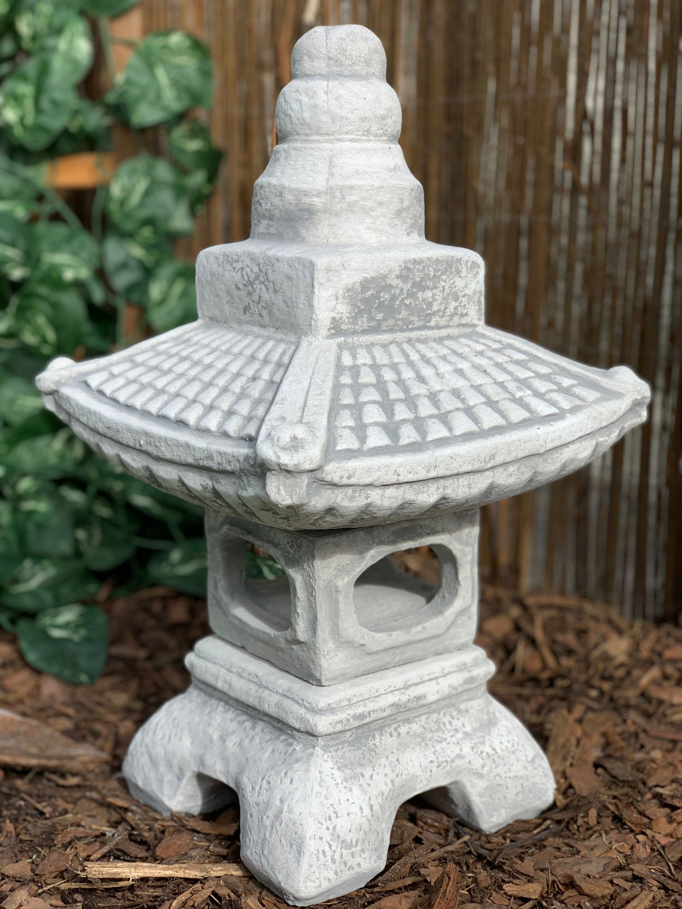 JAPANESE LANTERN 63 lb. Japanese Stone Lantern Pagoda Temple | Etsy
