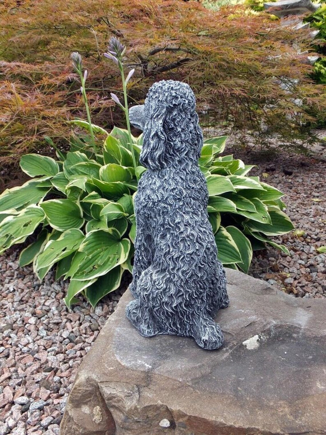 POODLE MEMORIAL 10 lb. Poodle sculpture Dog garden statue Etsy
