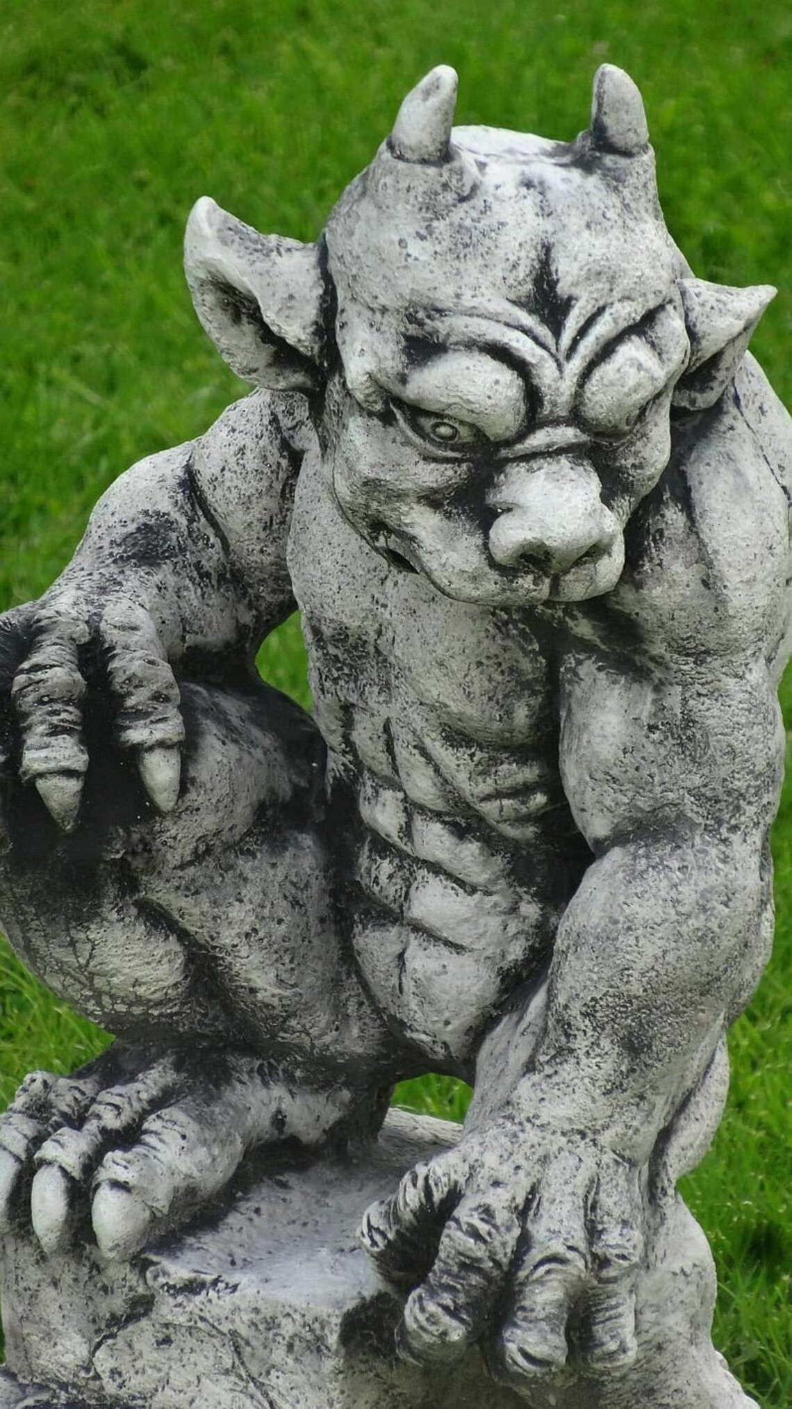 STONE GARGOYLE 55 lb. Gargoyle Statue Concrete Sculpture Etsy
