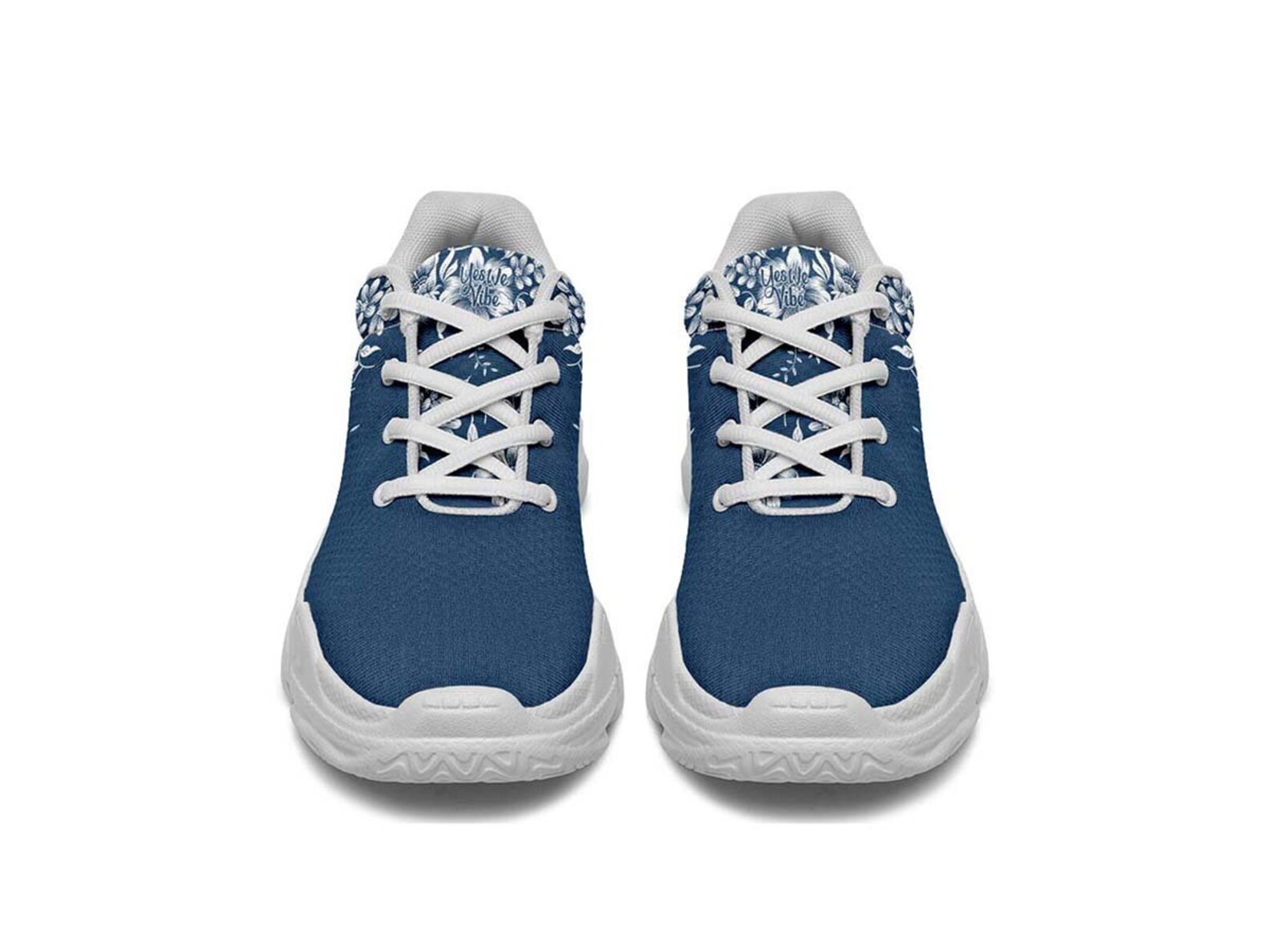 white sneakers with flowers on them