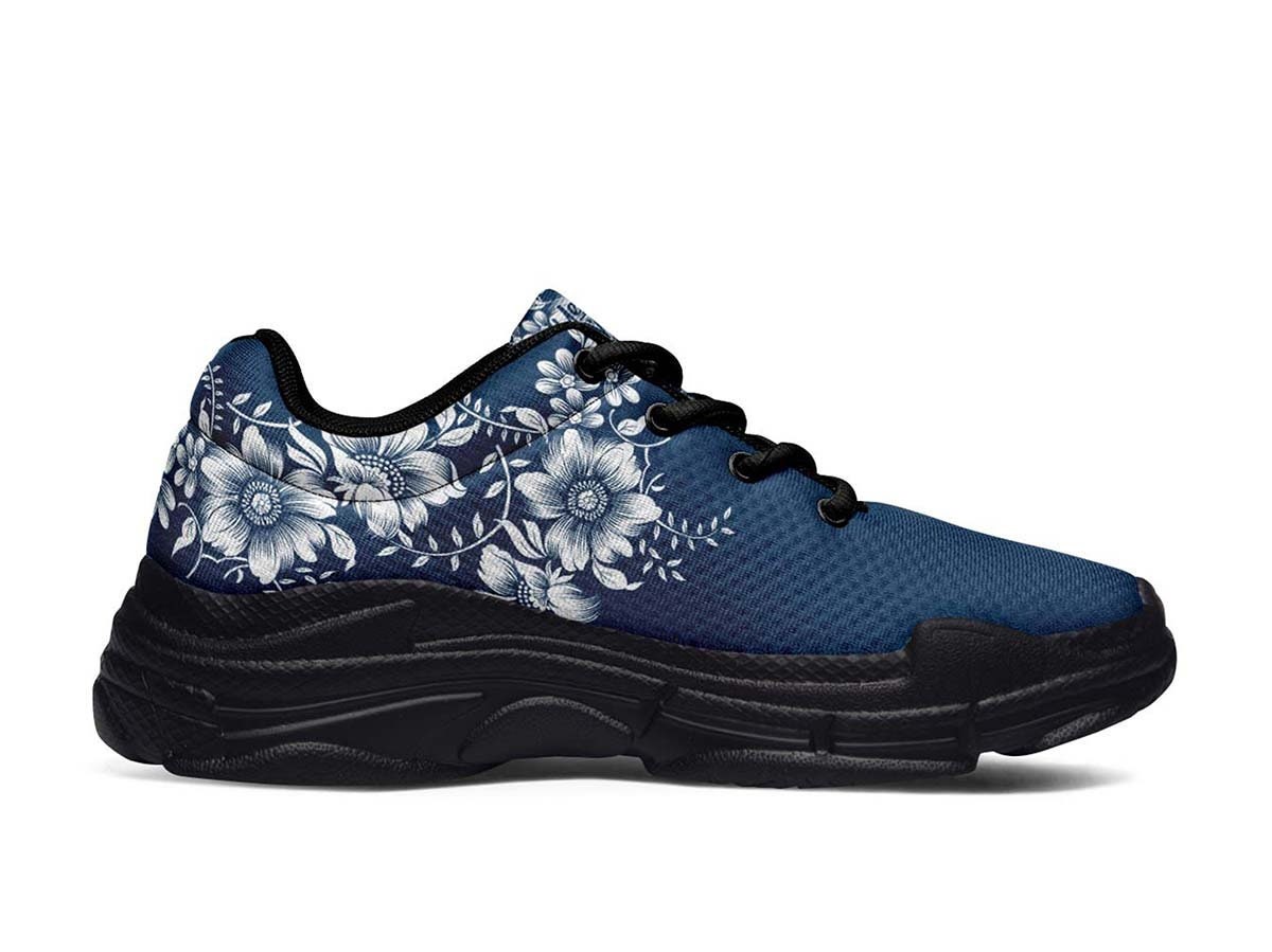 white sneakers with flowers on them