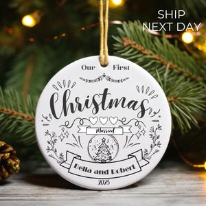 Personalized Ornament Name,Family Christmas Ornament,Custom New Family Ornament, Baby's First Ornament, Personalized Family Ornament