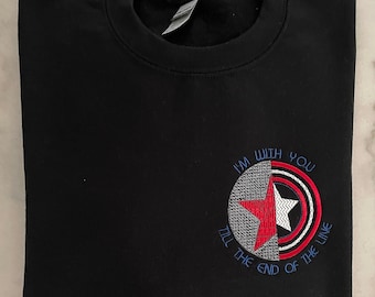 Moletom Two American Heroes, Moletom bordado, Moletom Until the End, Presente de Dia dos Pais,