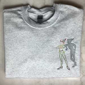 Boy and His Shadow Sweatshirt, Embroidered, Never Grow Up