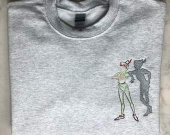 Boy and His Shadow Sweatshirt, Embroidered, Never Grow Up