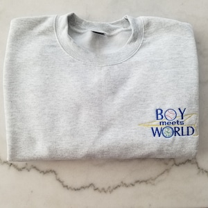 Boy Meets World Inspired Embroidered Sweatshirt: 90s Throwback