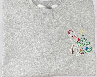 01af Christmas Sweatshirt, Embroidered Sweatshirt, Inspired by Fr0zen, Unique Christmas Gift