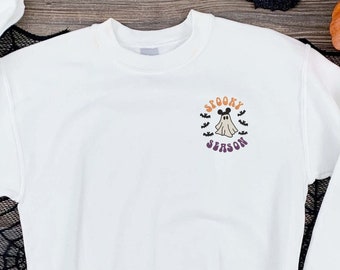 Sweatshirt Halloween geborduurd spook - spookseizoen