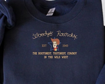 Toy Cowboy Embroidered Sweatshirt - Rootinest Tootinest Cowboy