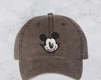 Vampire Mouse Embroidered Theme Park Baseball Cap