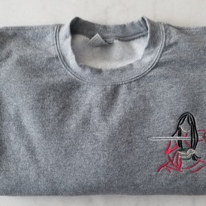 Warrior Princess Inspired Haircut Sweatshirt, Embroidery